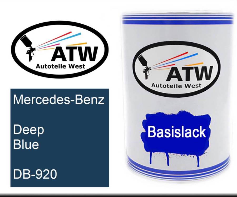 Mercedes-Benz, Deep Blue, DB-920: 500ml Lackdose, von ATW Autoteile West.